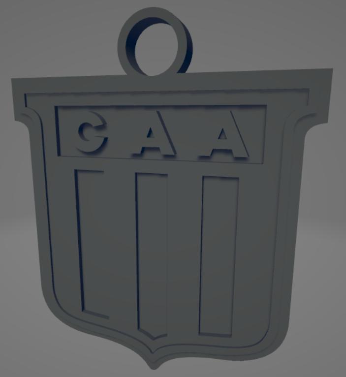 Llavero bicolor del Club Agropecuario Argentino