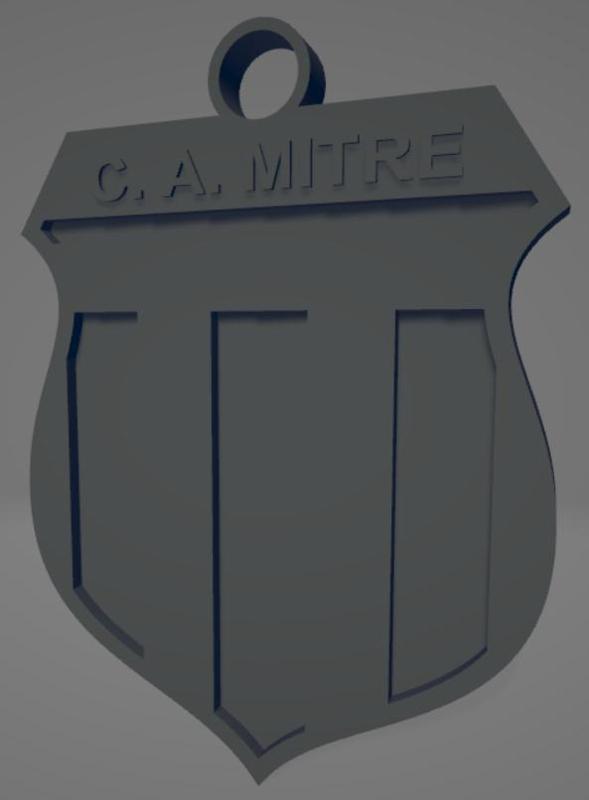 Llavero bicolor del Club Atlético Mitre