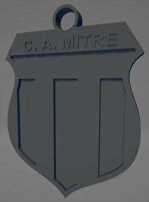 Llavero bicolor del Club Atlético Mitre