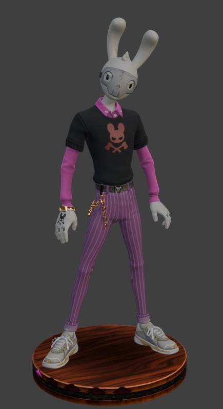 Guggimon Fortnite - Pose Amenazante con Máscara | Figura 3D con Base | Listo para Imprimir