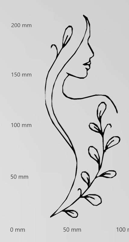 Wandtattoo minimalistische Zeichnung in Form einer Frau erotisch