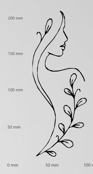 Wandtattoo minimalistische Zeichnung in Form einer Frau erotisch