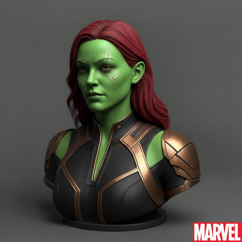 Gamora Bust - Lethal Green Assassin Guardians Bust