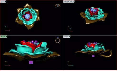 Flower Gold Pendants Mat day Hoa