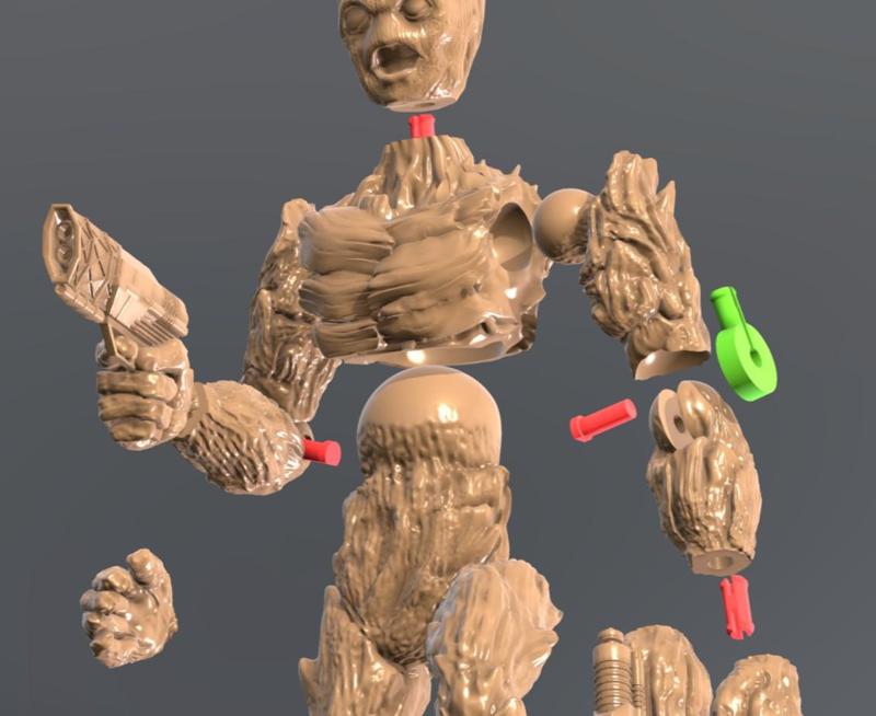 INSPIRITED GUARDIANS VOL3 NEW GROOT WITH GUNS