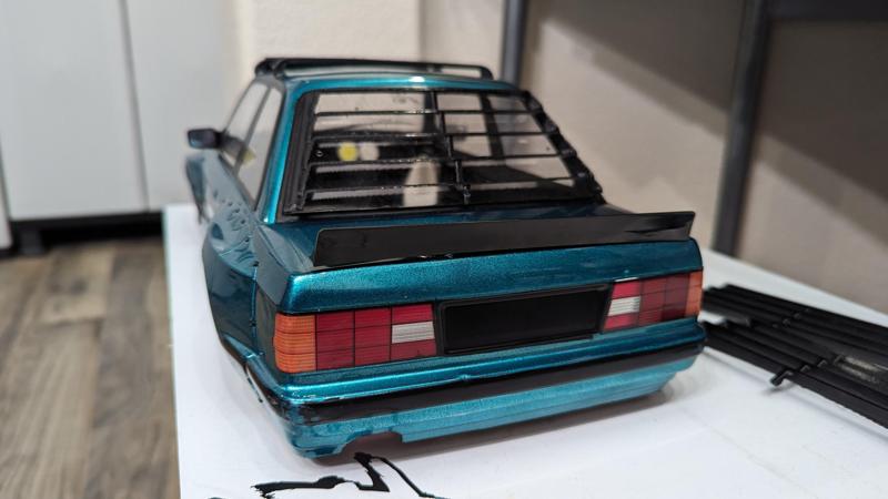 RAWC RC Drift BMW E30 Rear Window Louvers & Hood Vents 1:10