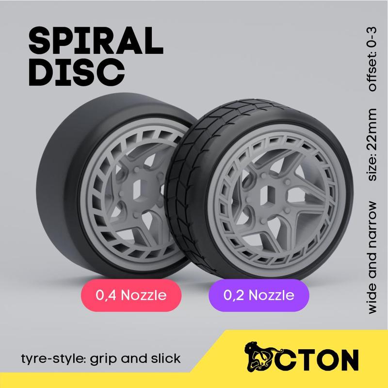 Spiral Disc - 22mm Wheel - Multi-offset