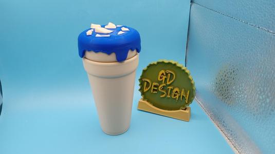 Over Flowing Drip double cup of lean Styrofoam stash Box Weed, Jewelry And Coins