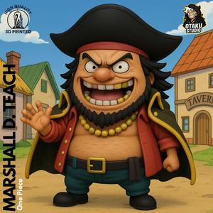 Marshall D. Teach - Blackbeard - One Piece Fan Art 3D Model