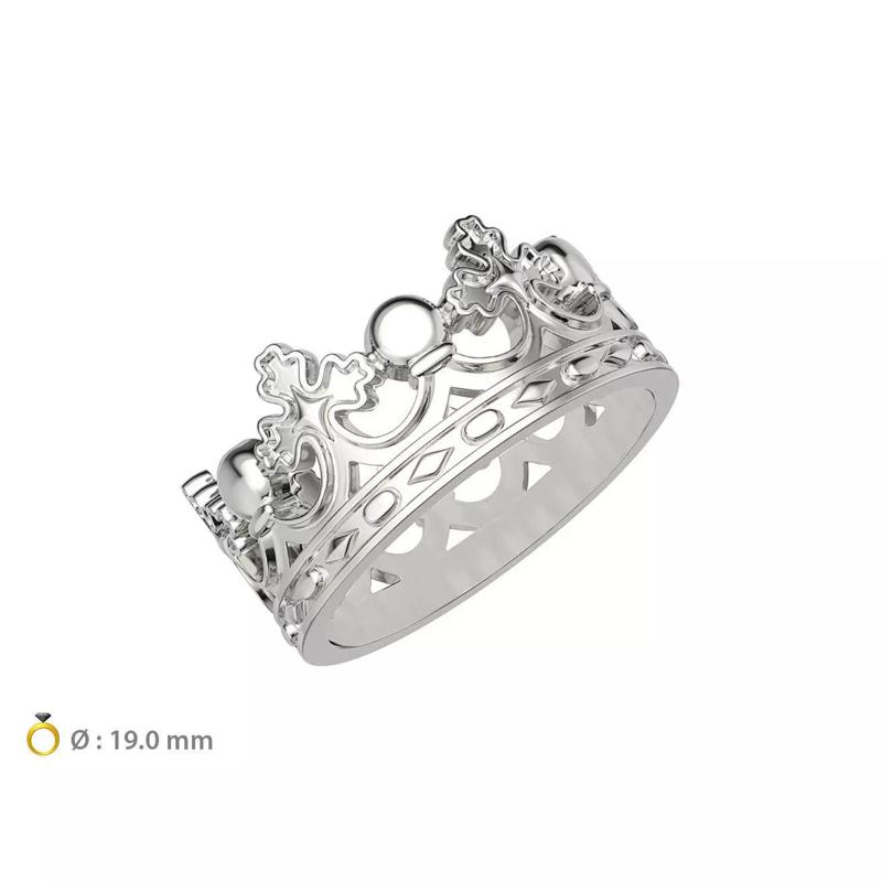 N096 Crown man wedding ring