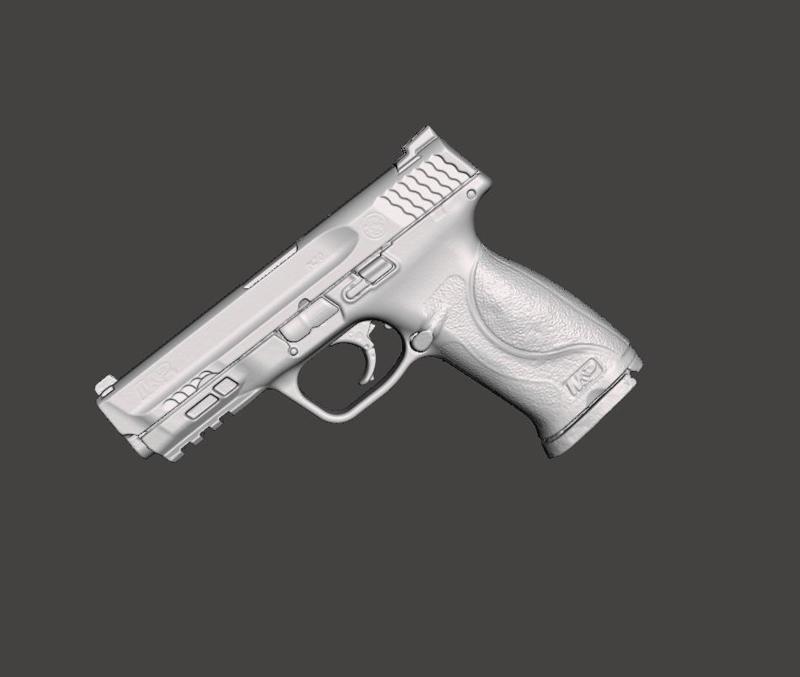 Smith&Wesson MP9 2.0 4.25 inch barrel real size scanned gun mold