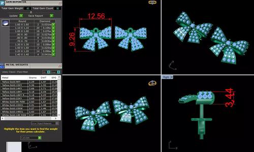 Bow earrings Full Diamond