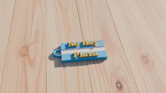 Argentine key ring "no hay plata" (there is no money)