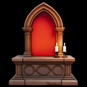 Candlelit Gothic Prayer Shrine 3D Model