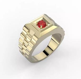 130330 R solitare ring for men