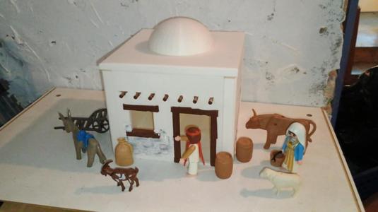 Playmobil 1st century building in the style of Jesus' house,Edificio del siglo I al estilo de la casa de Jesús,Gebäude aus dem 1. Jahrhundert im Stil des Hauses Jesu Steck system