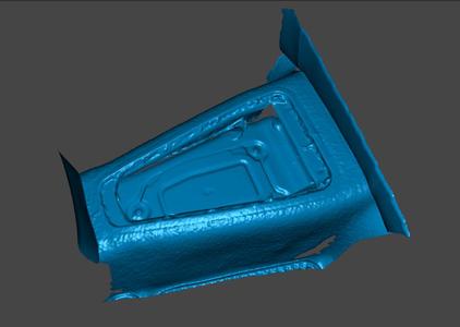 Nissan leaf 2013 Rear passenger compartment at the feet 3d scan mesh