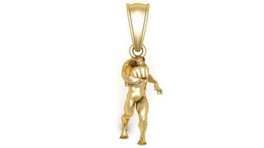 3D Printable Punch Alien Pendant