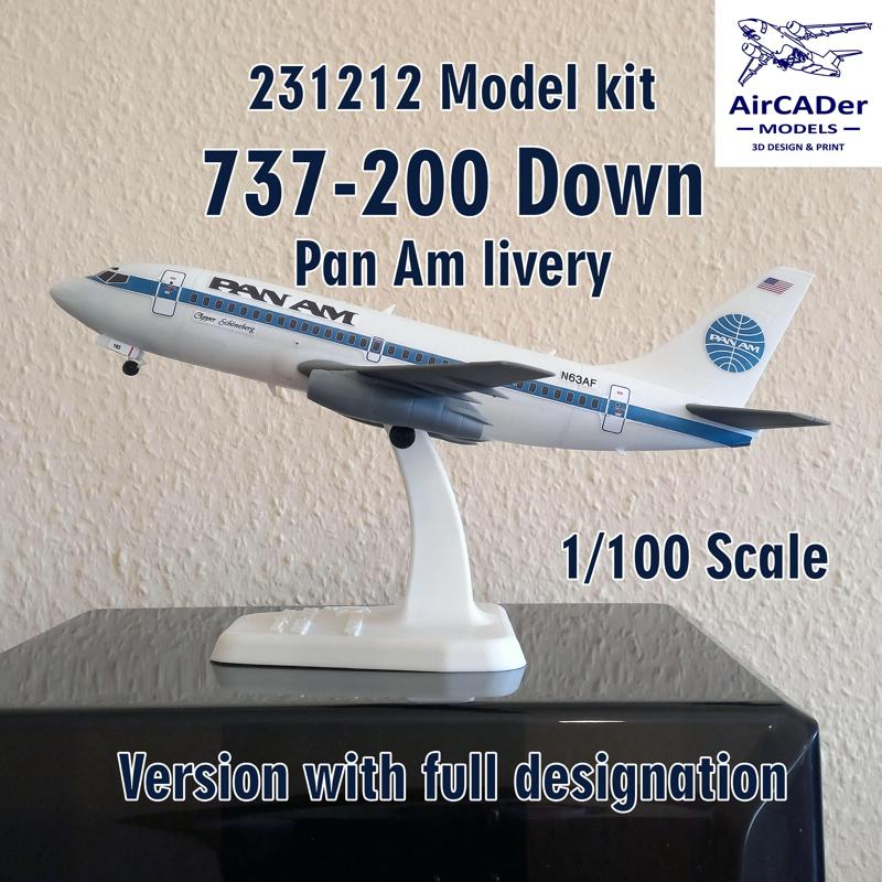 231212 Model kit 737-200 Down scale 1/100