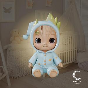 Groot in pajamas - Chibi version ready to sleep 🌙💤