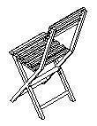 cafe seat with slatted top 1/24 scale