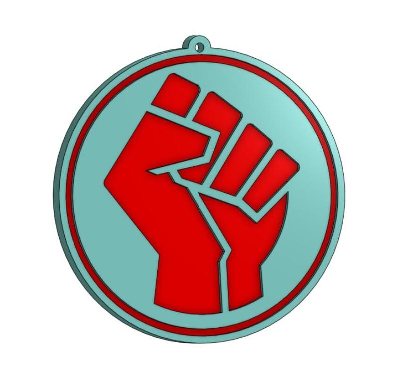 CLOSED FIST BLANK KEYCHAIN