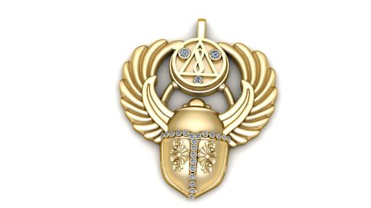 Royal Gold Helmet Pendant