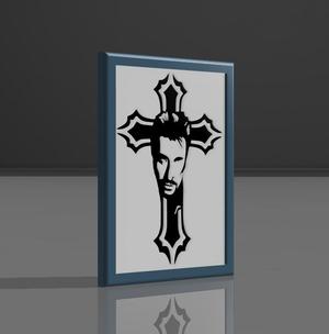 Johnny Hallyday" decorative frame