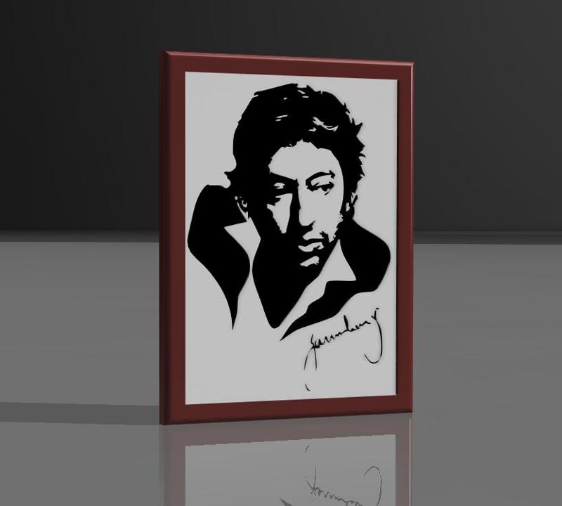 Serge Gainsbourg" decorative frame