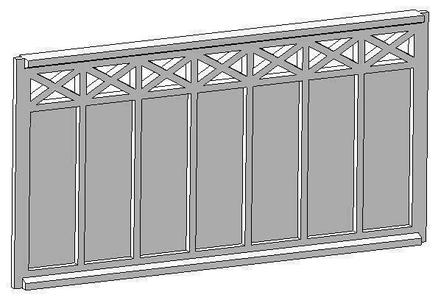 Section of a standard fence (lightweight)