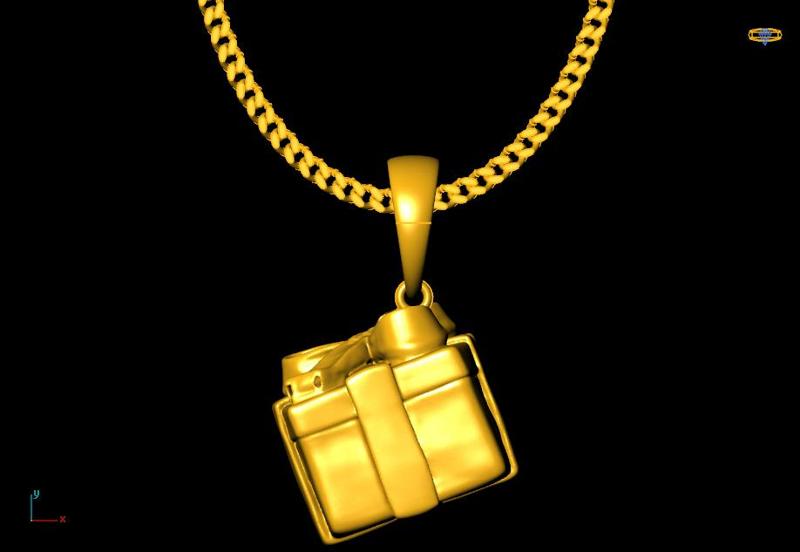 giftbox pendant charm