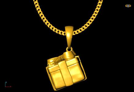 giftbox pendant charm