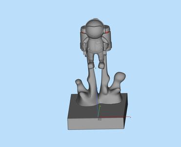Astronaut ornaments scene model