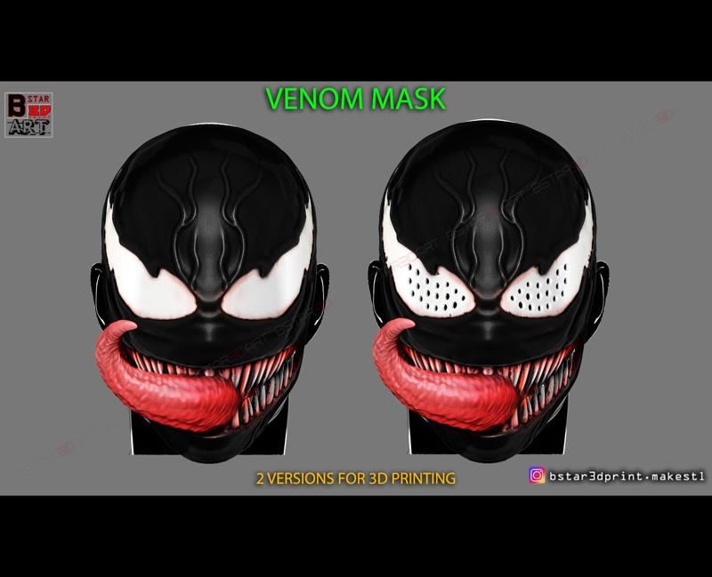 Venom Half Mask -Marvel Cosplay - Halloween Mask