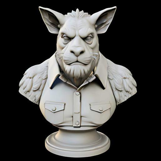 Lion Man General Bust