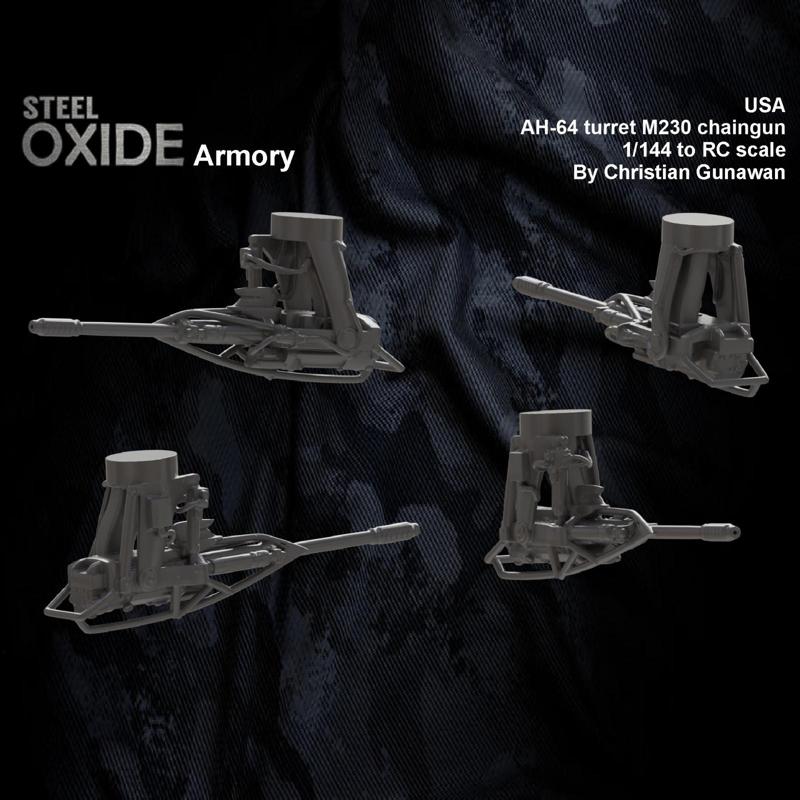 AH-64 series M230 chain gun turret