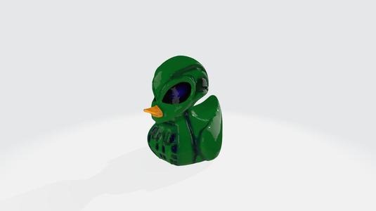 Alien duck - 3d model
