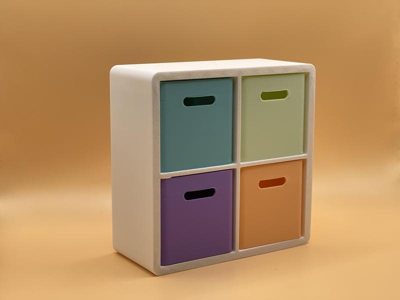 Miniature Kallax Shelf in Barbie Scale: Stylish Doll Furniture!