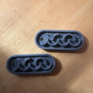 Minimal Line Whale Keychain