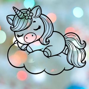 Unicorn Sleeping On Cloud Cookie Cutter