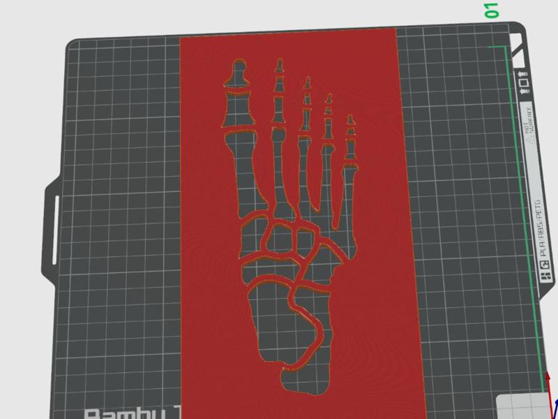 Skeletal Foot Stencil