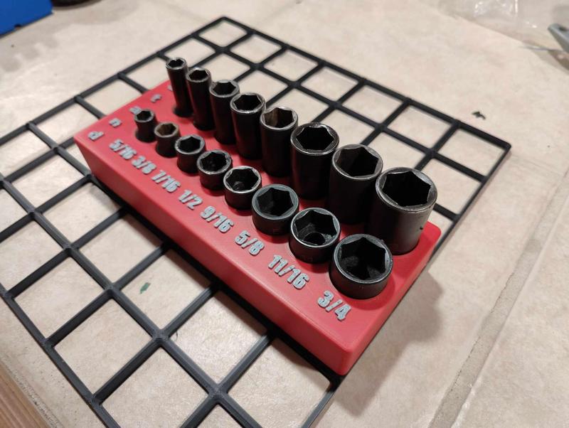 Gridfinity Matco ADV impact socket Holder 5/16-3/4