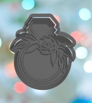 Wedding Floral Ring Cookie Cutter