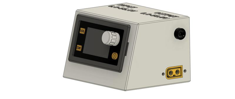 XY5005E/XY5008E power supply case with XT60 and barrel connectors