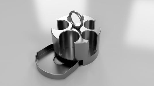 "Euro-coins" car-cup holder/organiser [V2] ¢10, ¢20, ¢50, €1, €2 incl. hidden drawer for banknotes!