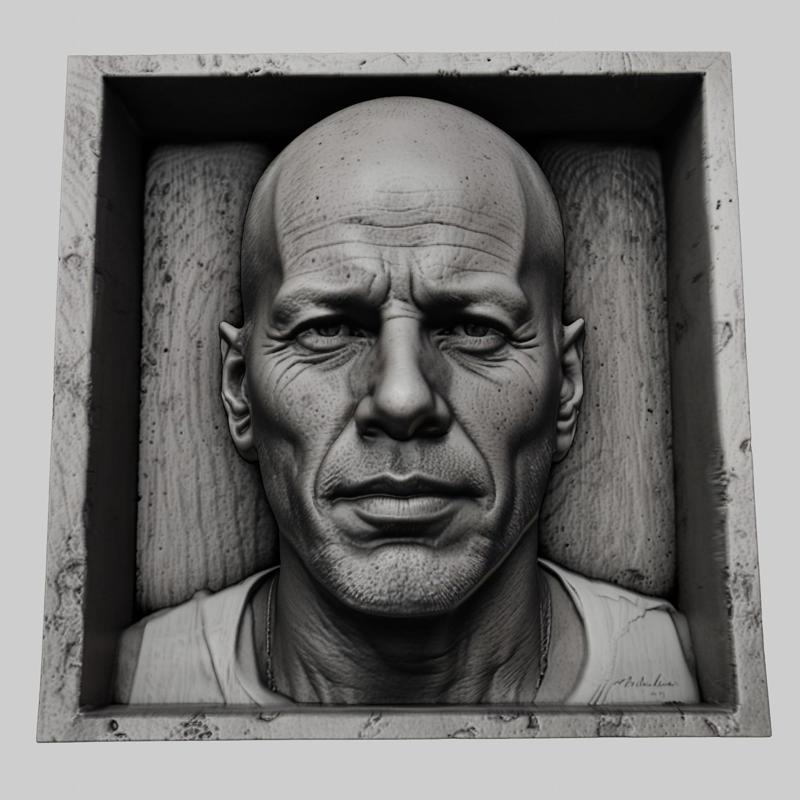 Bruce Willis head relief actor
