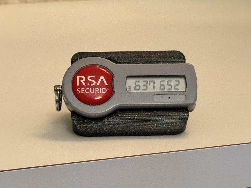 RSA SecurID token stand
