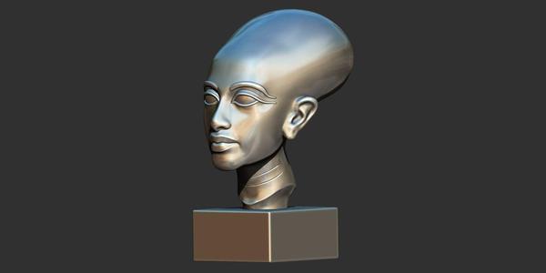 Head of princess daughter of Akhenaten 3d printable model 3D print model