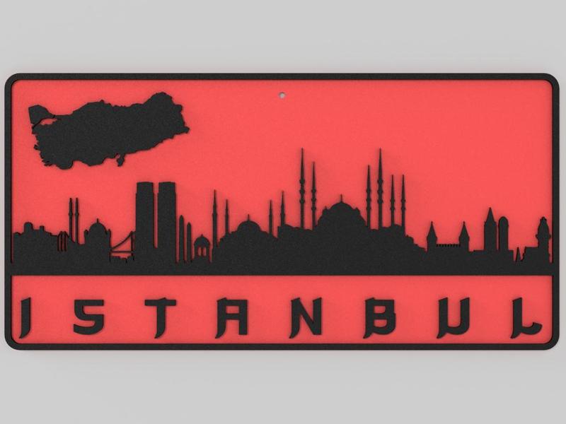 Wall Plate Skyline - Istanbul