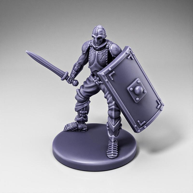 Skeleton - Infantry - Gladius + Scutum Shield - Ready Pose